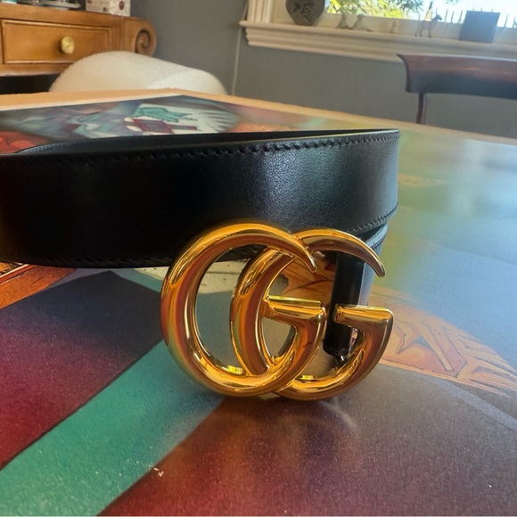 Gucci GG Marmont Leather Belt shiny buckle 30mm main image 7